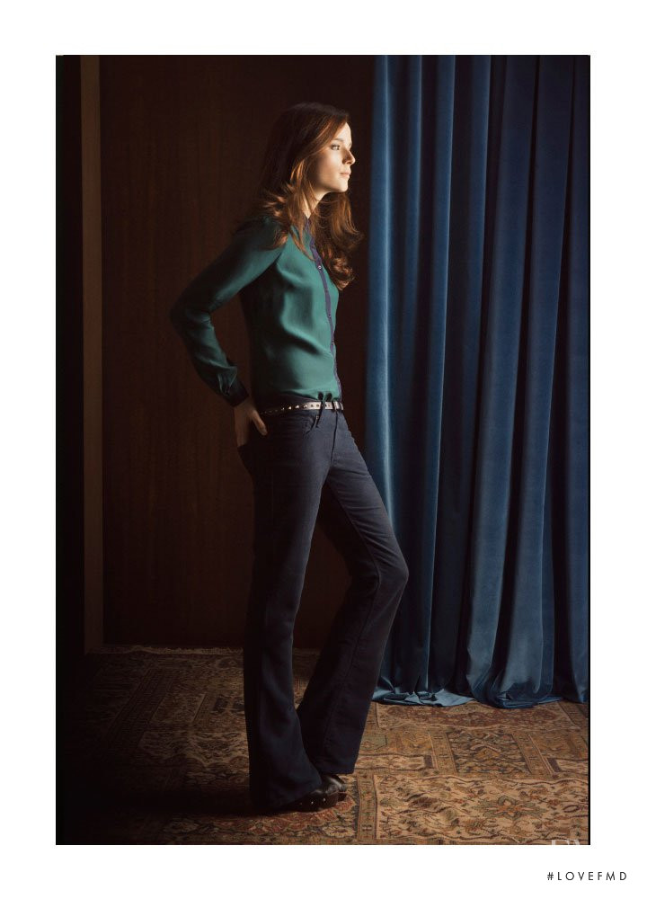 Anna de Rijk featured in  the Massimo Dutti lookbook for Christmas 2011