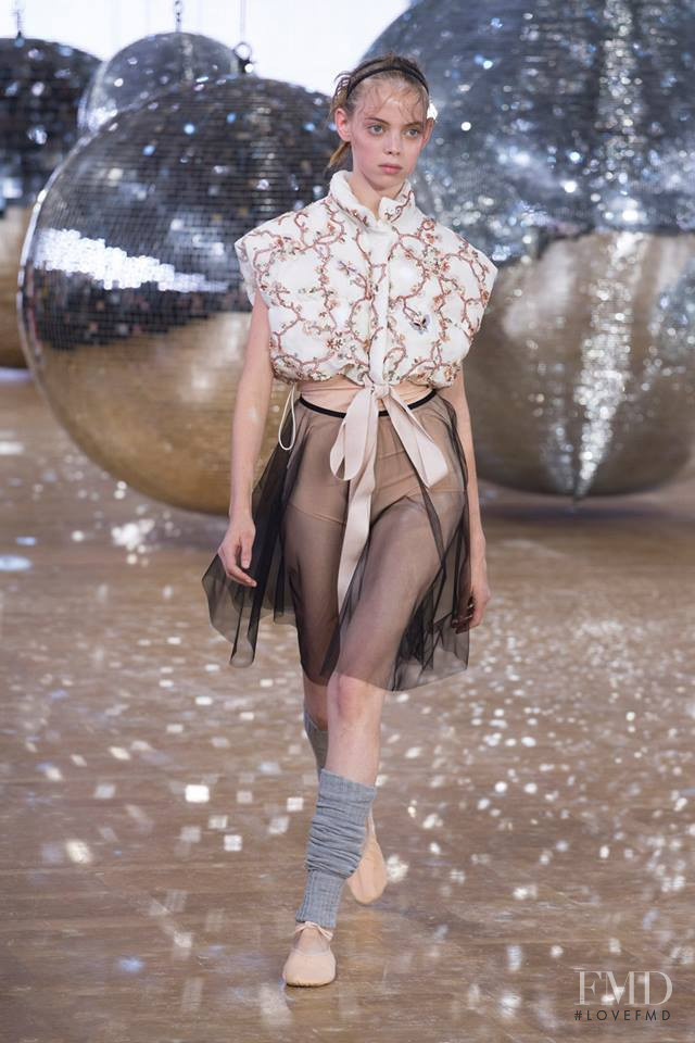 Mariana Zaragoza featured in  the Moncler Gamme Rouge fashion show for Spring/Summer 2018