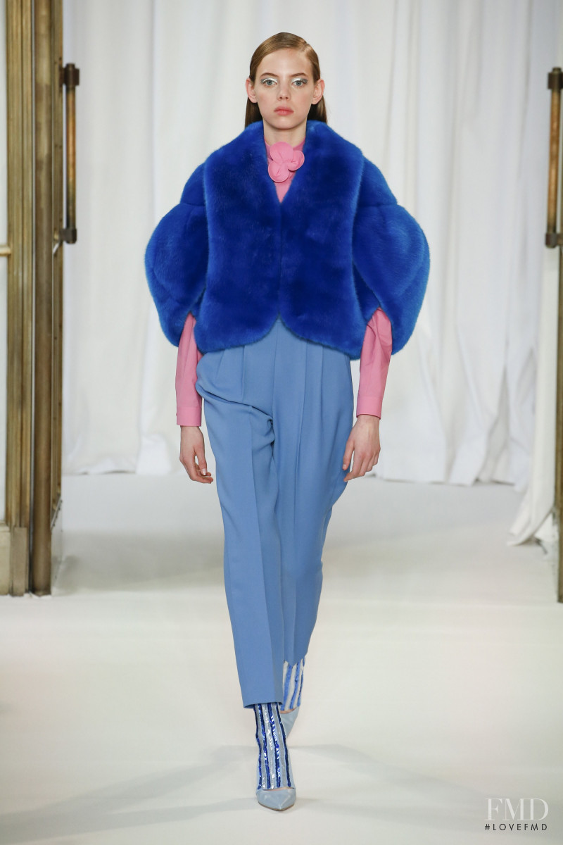 Mariana Zaragoza featured in  the Delpozo fashion show for Autumn/Winter 2018