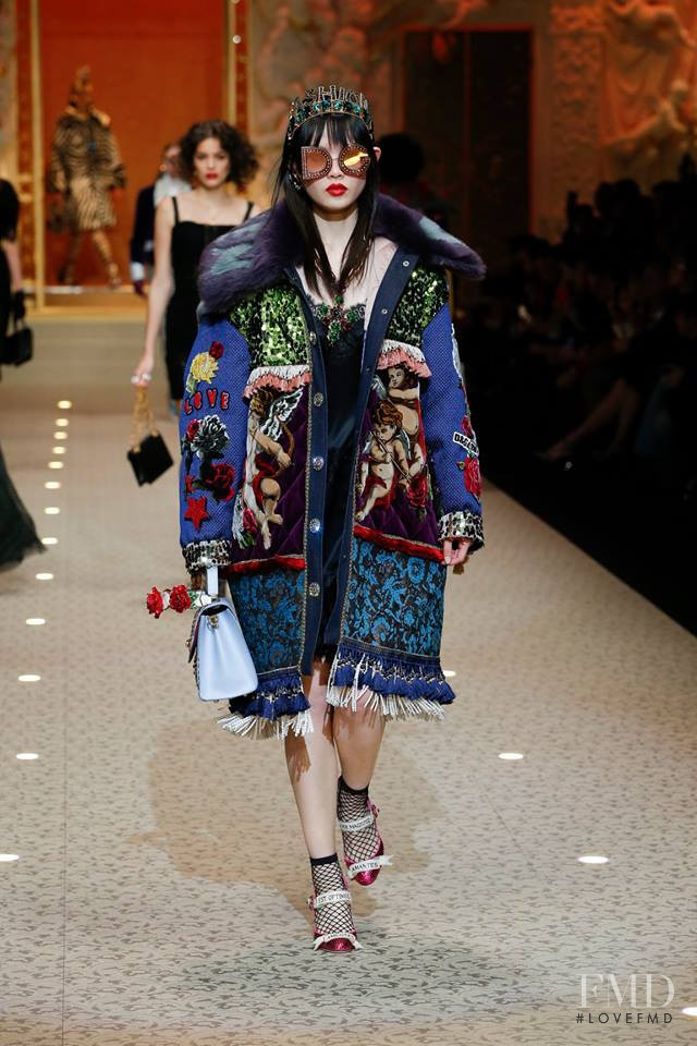 Xie Chaoyu featured in  the Dolce & Gabbana fashion show for Autumn/Winter 2018