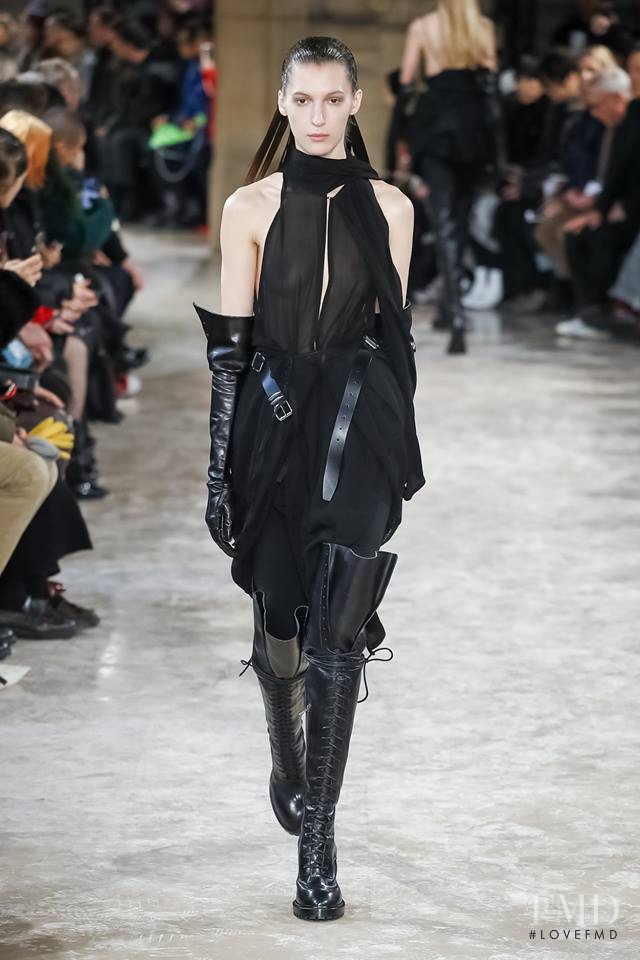 Karolina Laczkowska featured in  the Ann Demeulemeester fashion show for Autumn/Winter 2018