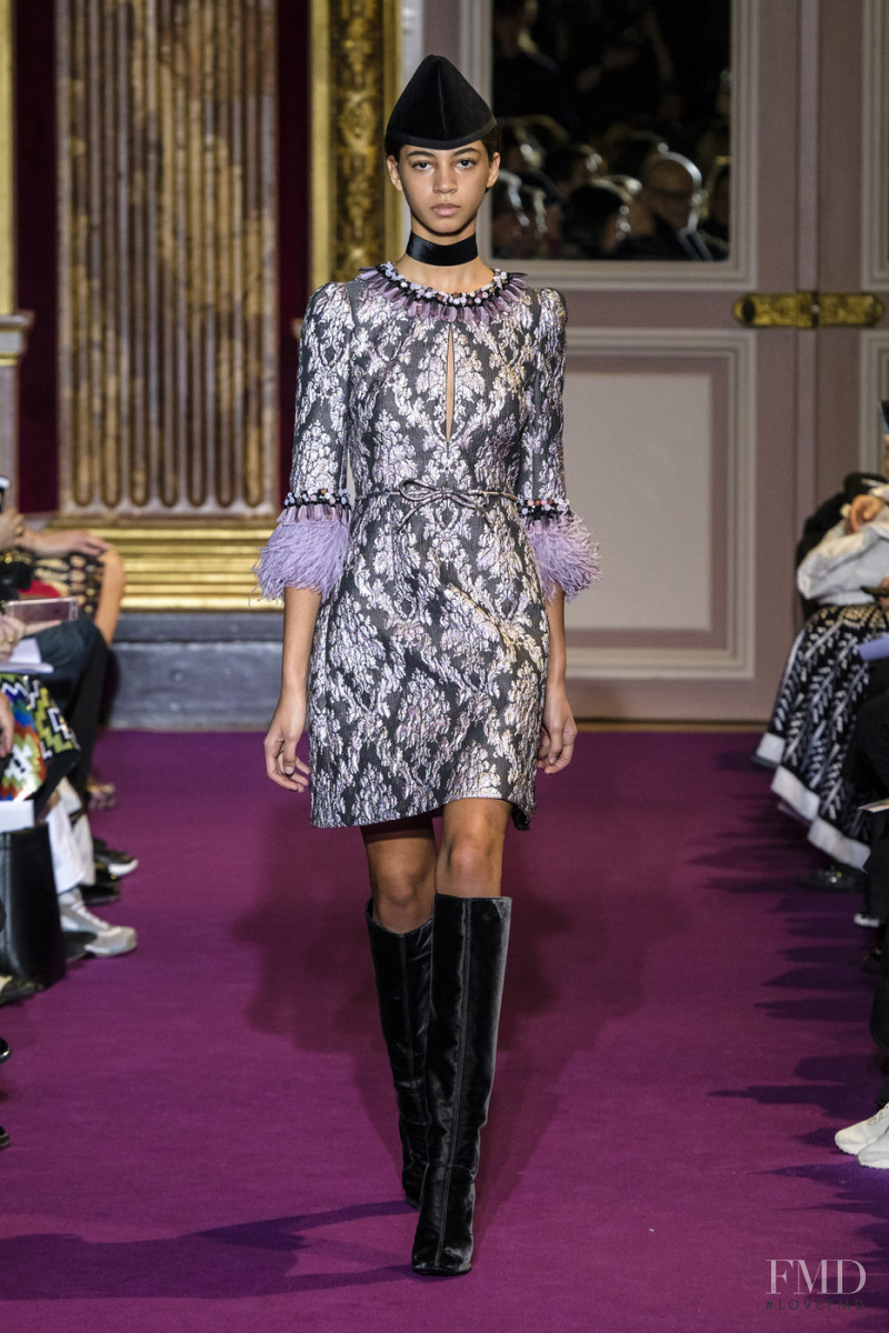 Rocio Marconi featured in  the Andrew Gn fashion show for Autumn/Winter 2018