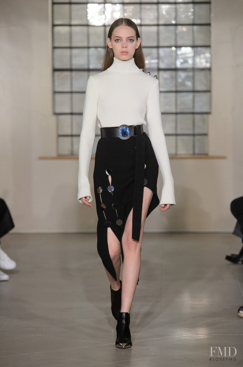 Mariana Zaragoza featured in  the David Koma fashion show for Autumn/Winter 2018