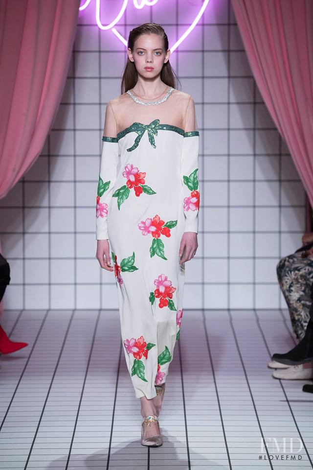 Mariana Zaragoza featured in  the Vivetta fashion show for Autumn/Winter 2018