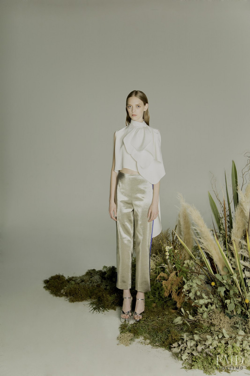 Mariana Zaragoza featured in  the Kris Goyri lookbook for Fall 2017