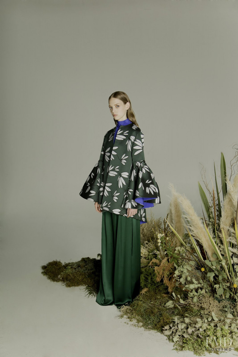 Mariana Zaragoza featured in  the Kris Goyri lookbook for Fall 2017