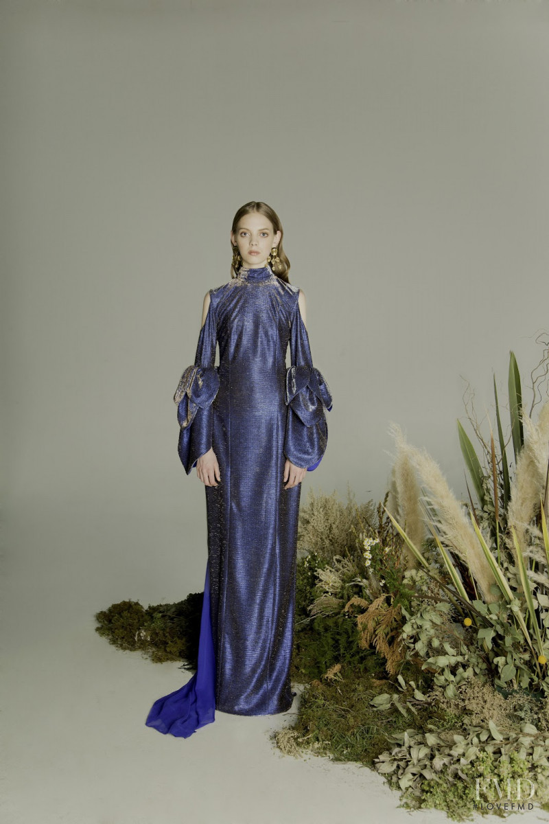 Mariana Zaragoza featured in  the Kris Goyri lookbook for Fall 2017