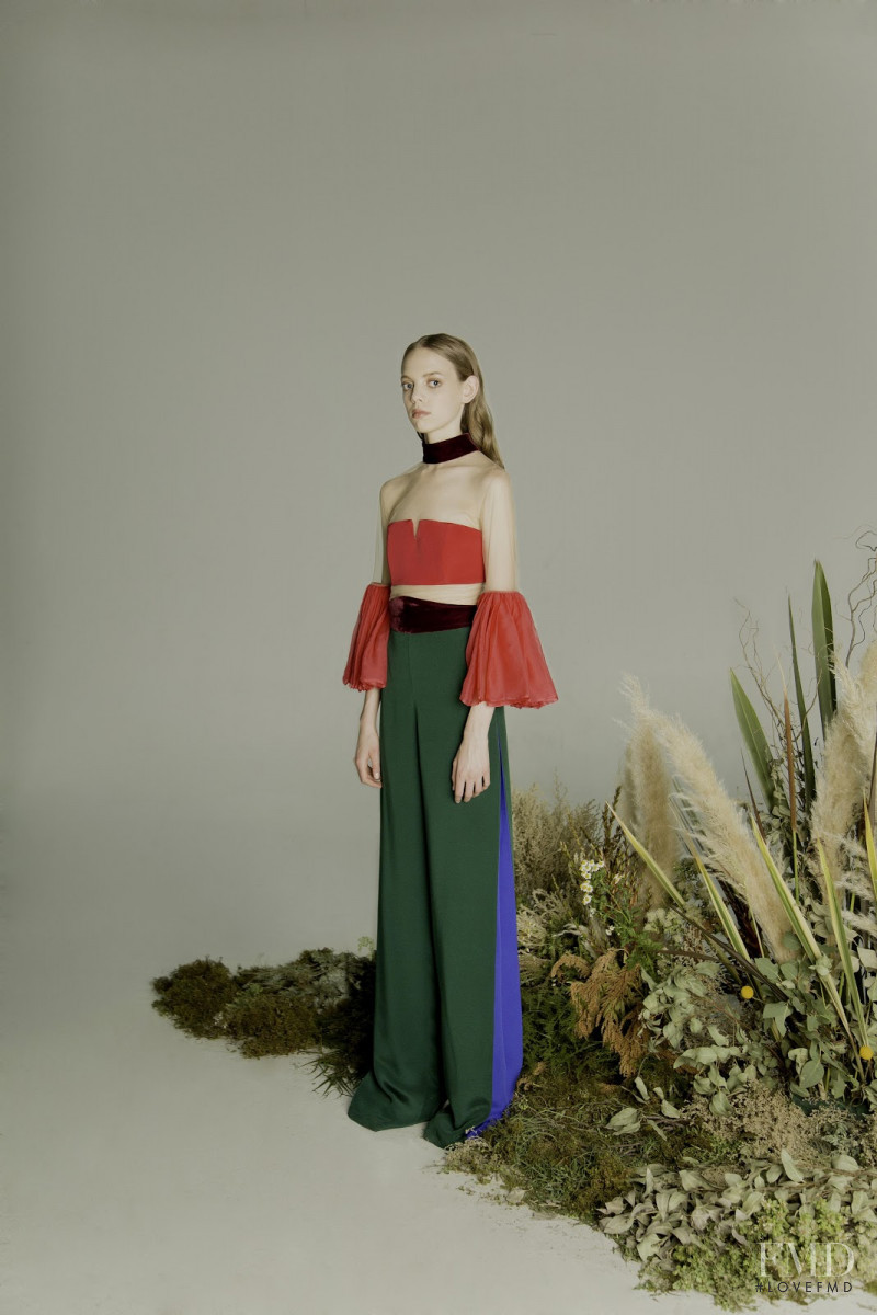Mariana Zaragoza featured in  the Kris Goyri lookbook for Fall 2017