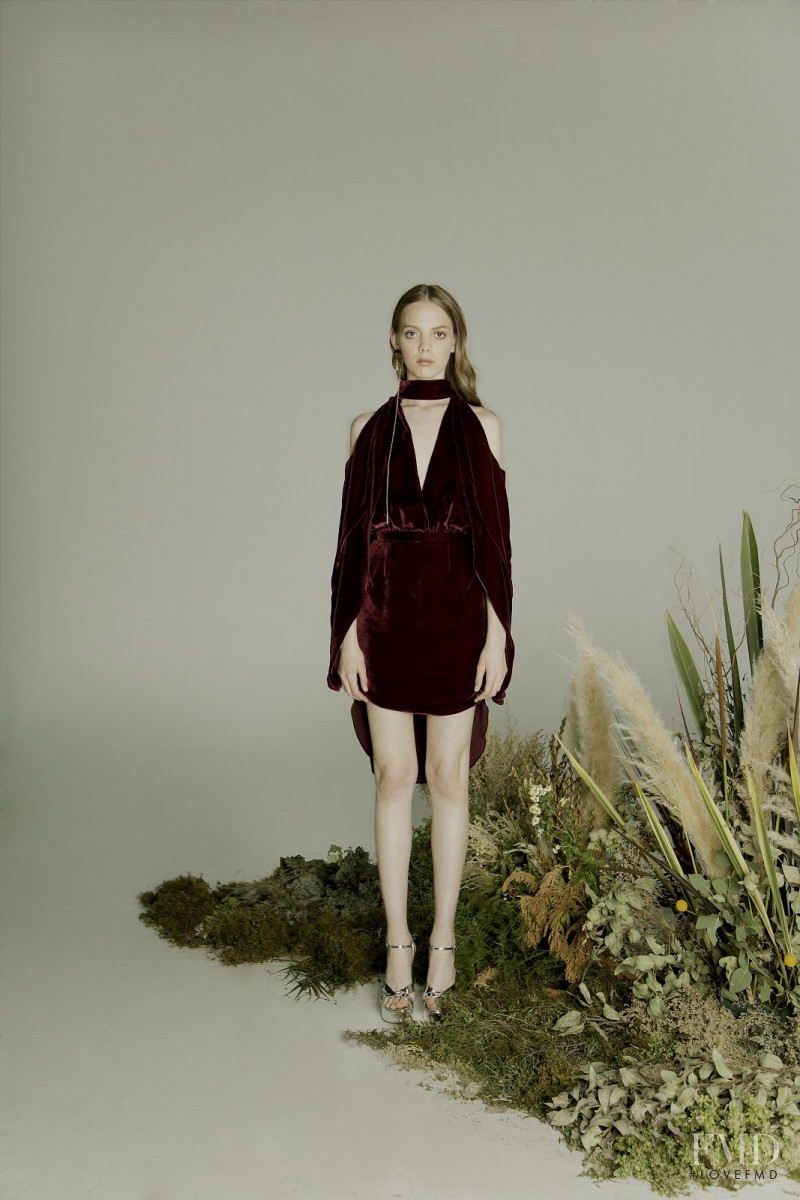 Mariana Zaragoza featured in  the Kris Goyri lookbook for Fall 2017