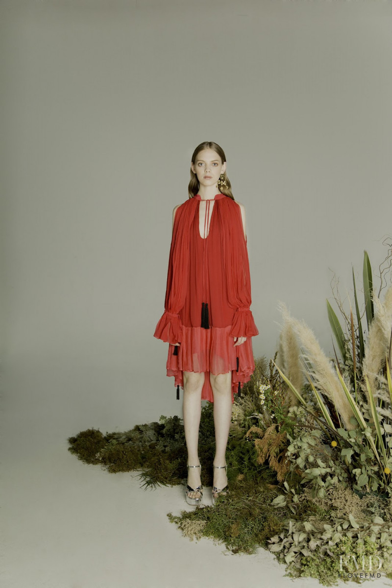 Mariana Zaragoza featured in  the Kris Goyri lookbook for Fall 2017