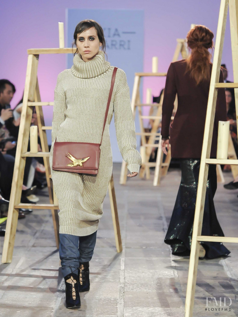 Daniella Valdez featured in  the Alexia Ulibarri fashion show for Autumn/Winter 2016
