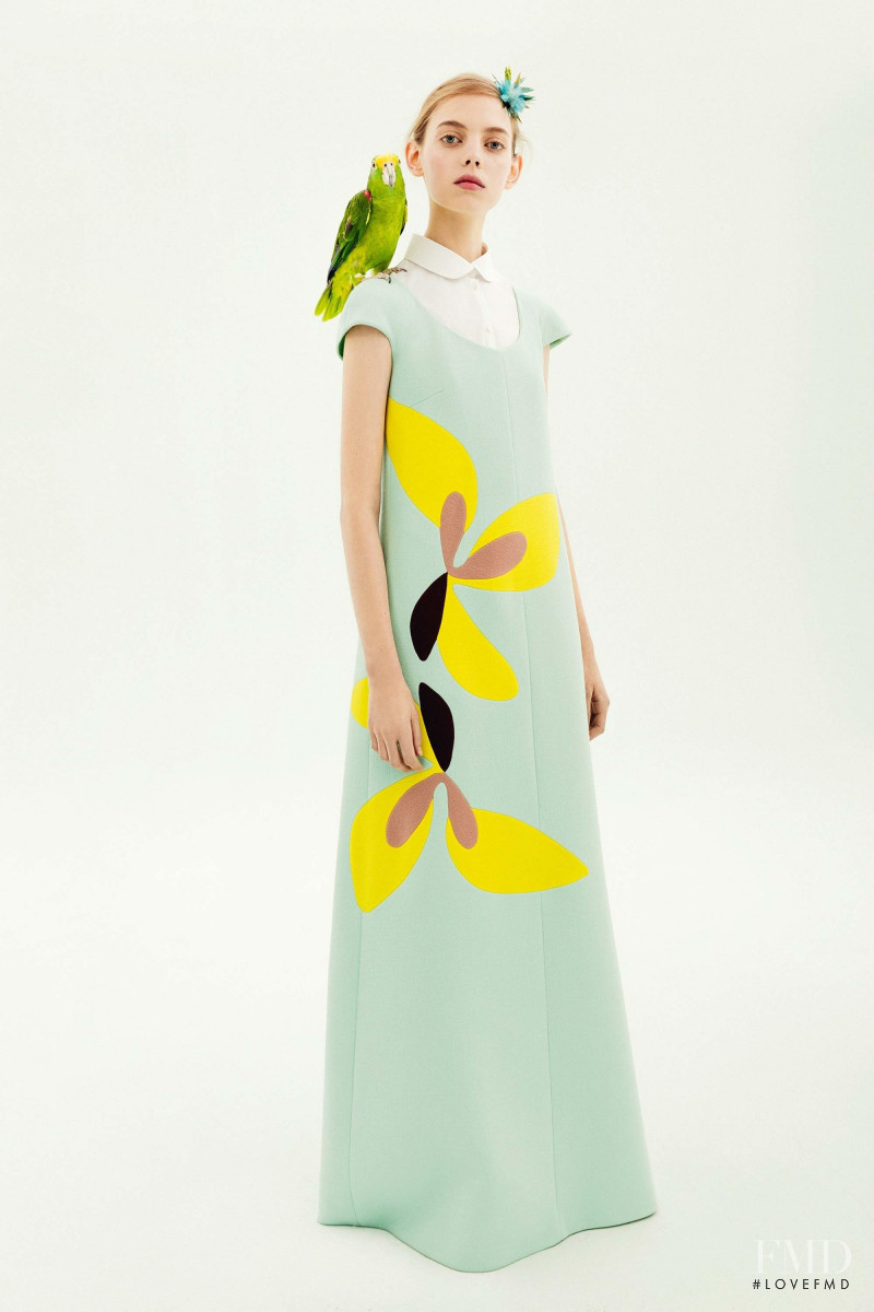 Mariana Zaragoza featured in  the Delpozo lookbook for Pre-Fall 2018