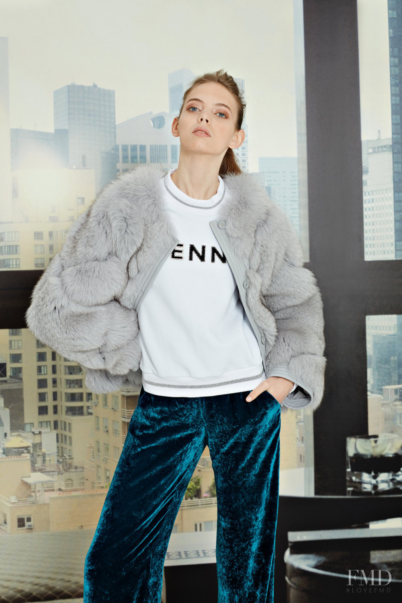 Mariana Zaragoza featured in  the Genny lookbook for Pre-Fall 2018