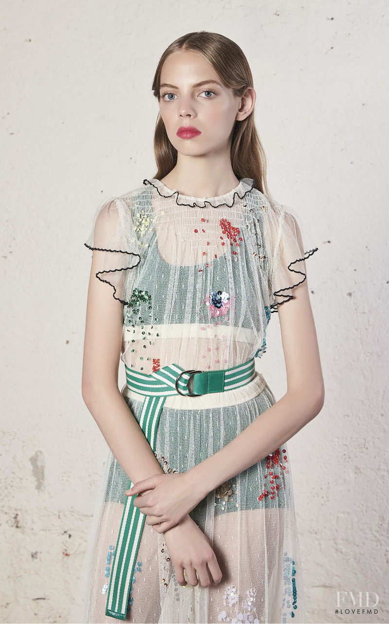 Mariana Zaragoza featured in  the RED Valentino lookbook for Resort 2018