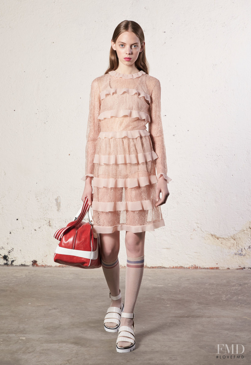 Mariana Zaragoza featured in  the RED Valentino lookbook for Resort 2018