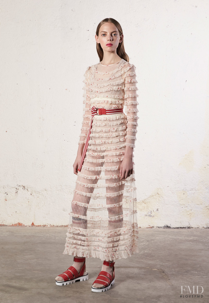 Mariana Zaragoza featured in  the RED Valentino lookbook for Resort 2018