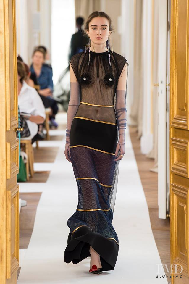 Eliza  Ryszewska featured in  the Schiaparelli fashion show for Autumn/Winter 2017