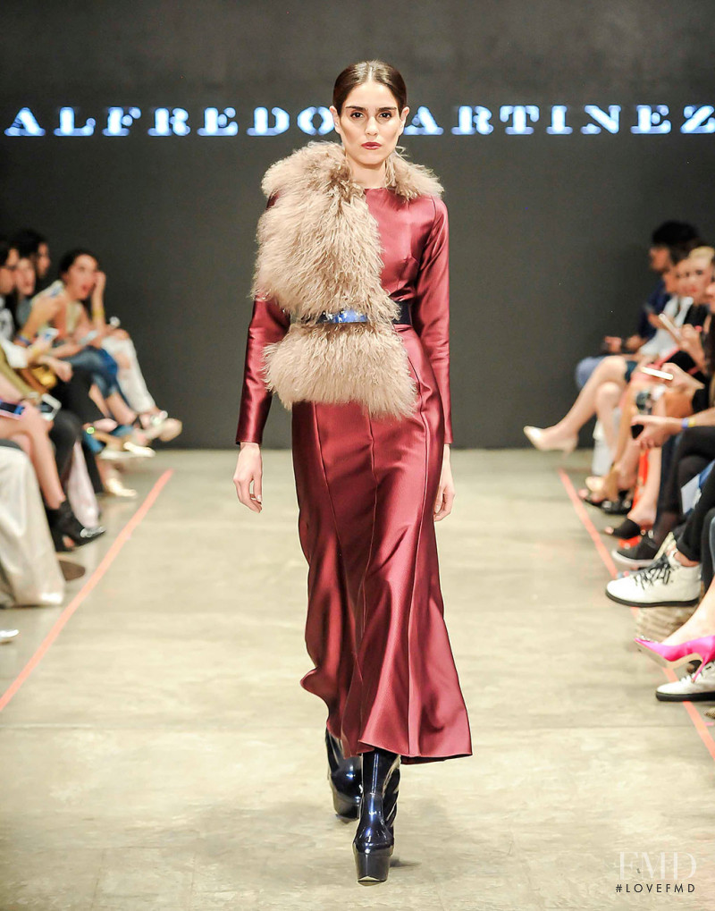 Alejandra Infante featured in  the Alfredo Martinez fashion show for Autumn/Winter 2016