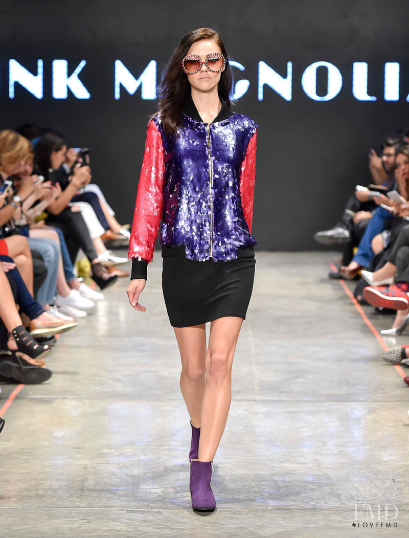 Ollie Kram featured in  the Pink Magnolia fashion show for Autumn/Winter 2016