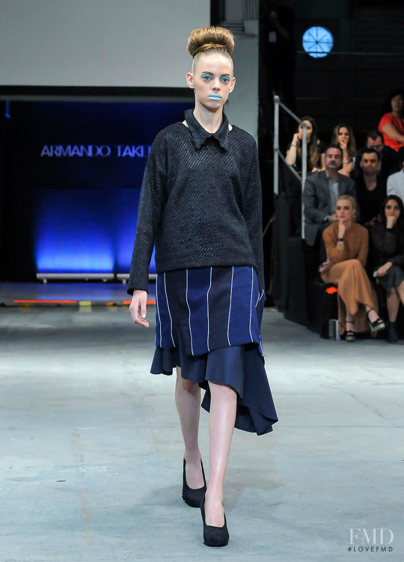 Mariana Zaragoza featured in  the Armando Takeda fashion show for Autumn/Winter 2016