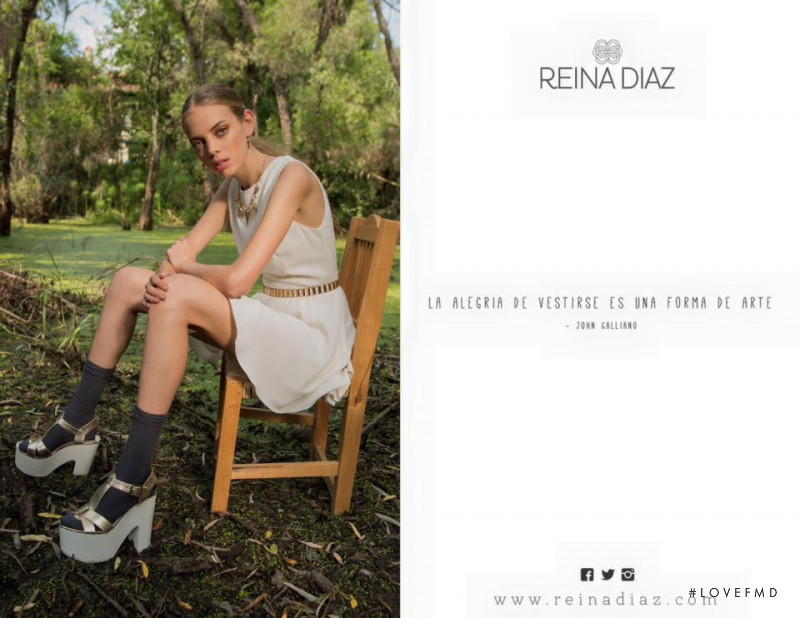 Mariana Zaragoza featured in  the Reina Díaz advertisement for Autumn/Winter 2015