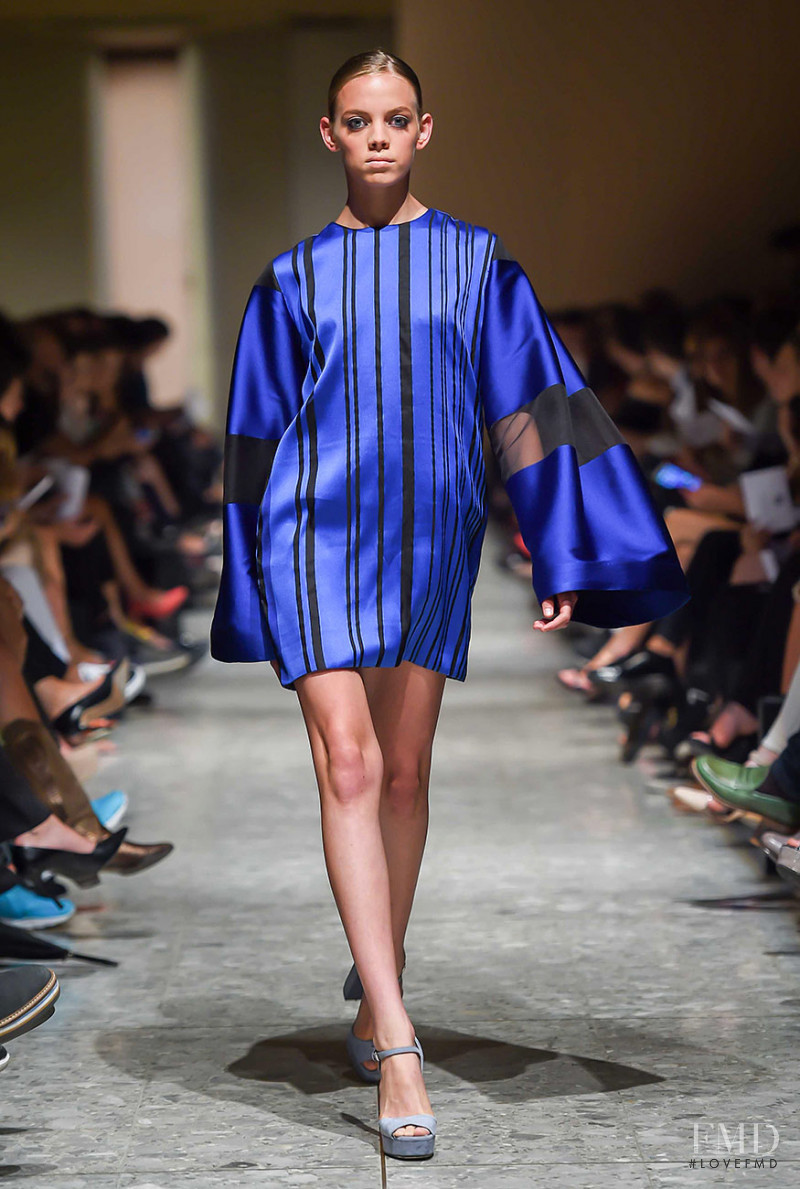 Mariana Zaragoza featured in  the Kris Goyri fashion show for Autumn/Winter 2015