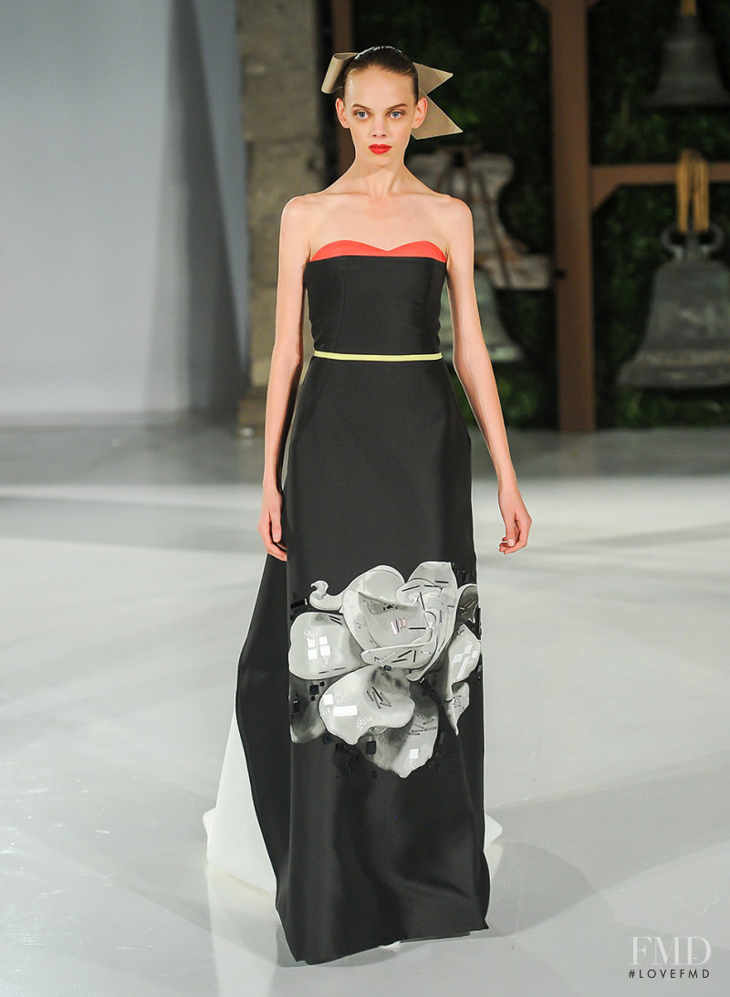 Mariana Zaragoza featured in  the Carolina Herrera fashion show for Spring/Summer 2015