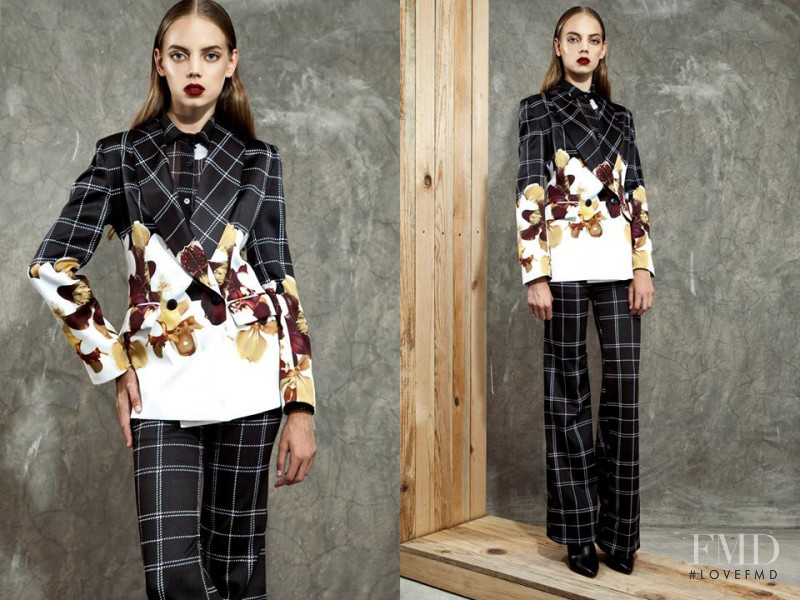 Mariana Zaragoza featured in  the Olmos & Flores lookbook for Autumn/Winter 2014