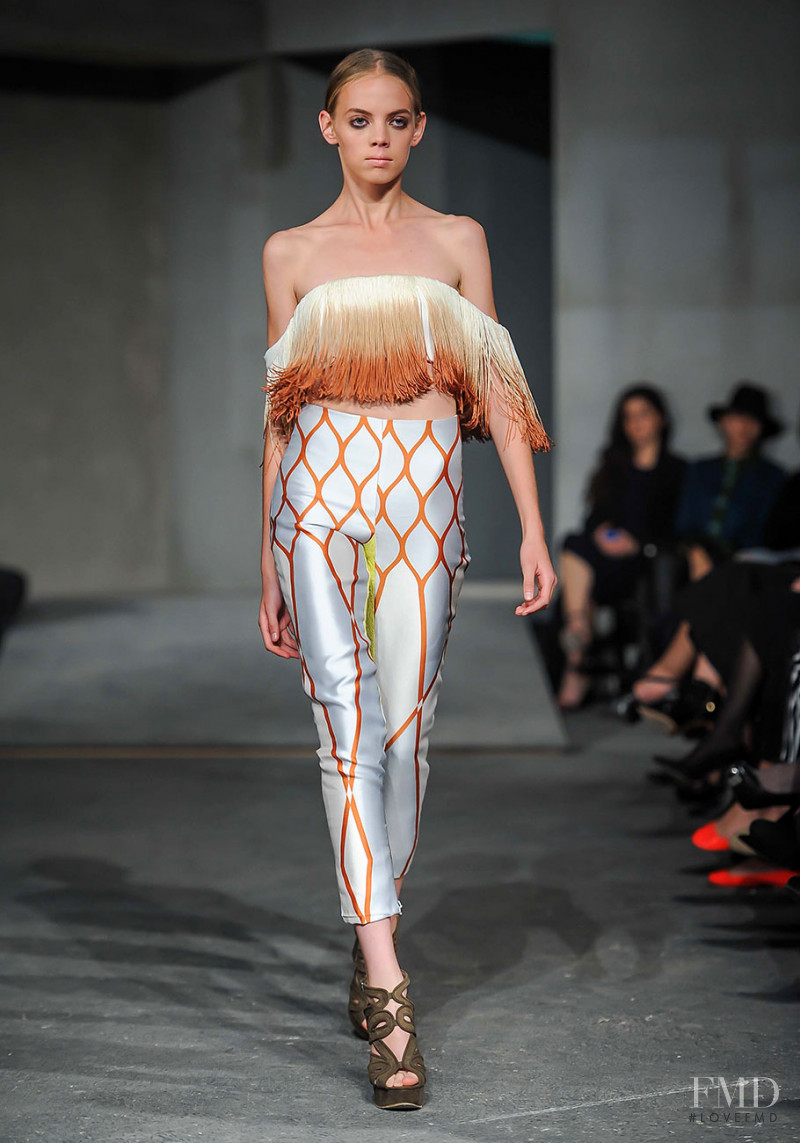 Mariana Zaragoza featured in  the Kris Goyri fashion show for Spring/Summer 2015