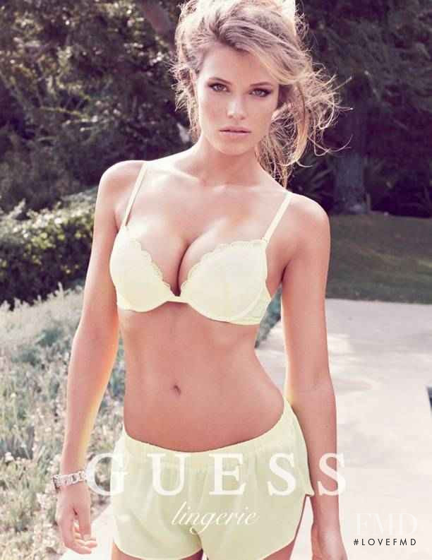 Samantha Hoopes featured in  the Guess Lingerie advertisement for Spring/Summer 2014