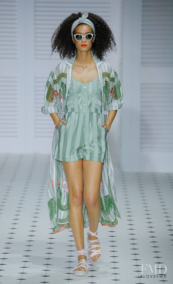 Noemie Abigail featured in  the Temperley London fashion show for Spring/Summer 2018