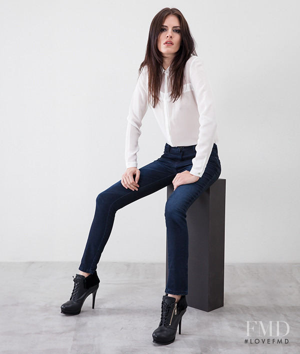 Rebecca Gobbi featured in  the Ellus lookbook for Autumn/Winter 2015