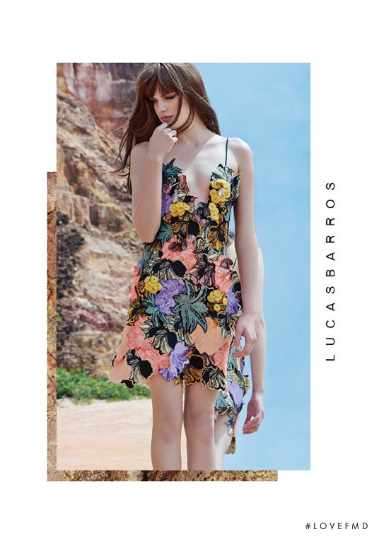 Rebecca Gobbi featured in  the Lucas Barros advertisement for Spring/Summer 2015