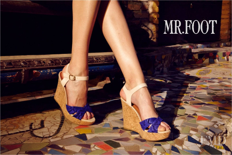 Rebecca Gobbi featured in  the Mr. Foot advertisement for Spring/Summer 2015