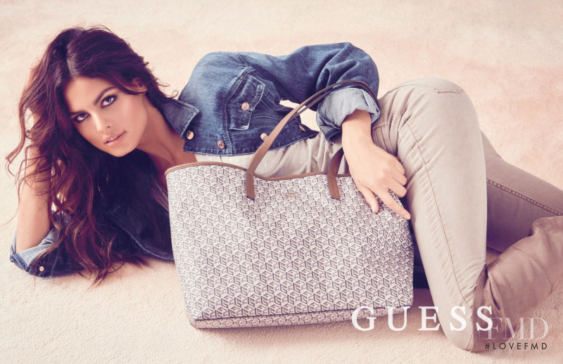 Bojana Krsmanovic featured in  the Guess Accessories advertisement for Holiday 2016