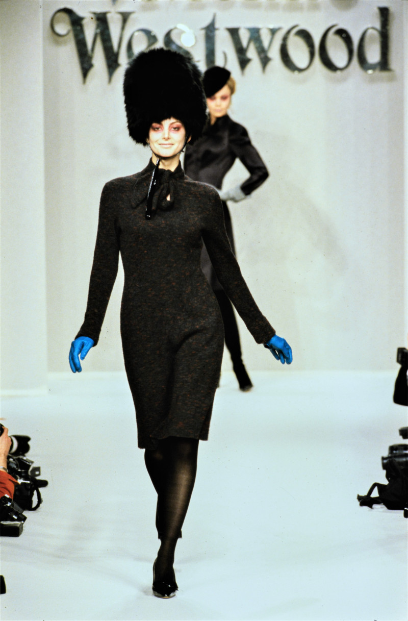 Honor Fraser featured in  the Vivienne Westwood Red Label fashion show for Autumn/Winter 1996