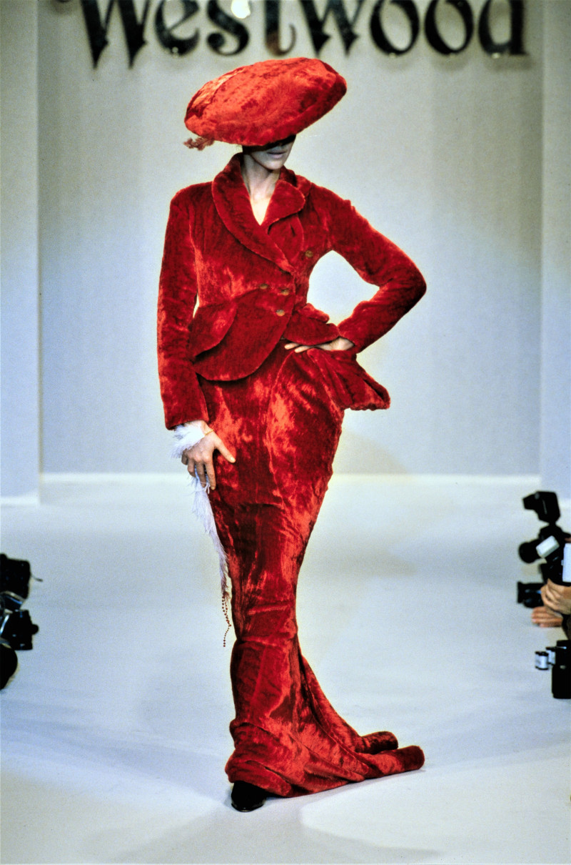 Simonetta Gianfelici featured in  the Vivienne Westwood Red Label fashion show for Autumn/Winter 1996