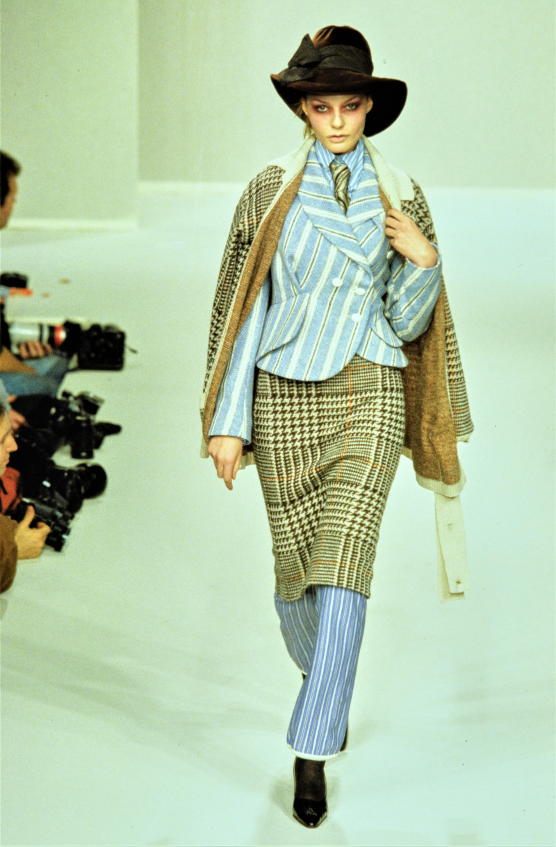 Carolyn Park-Chapman featured in  the Vivienne Westwood Red Label fashion show for Autumn/Winter 1996