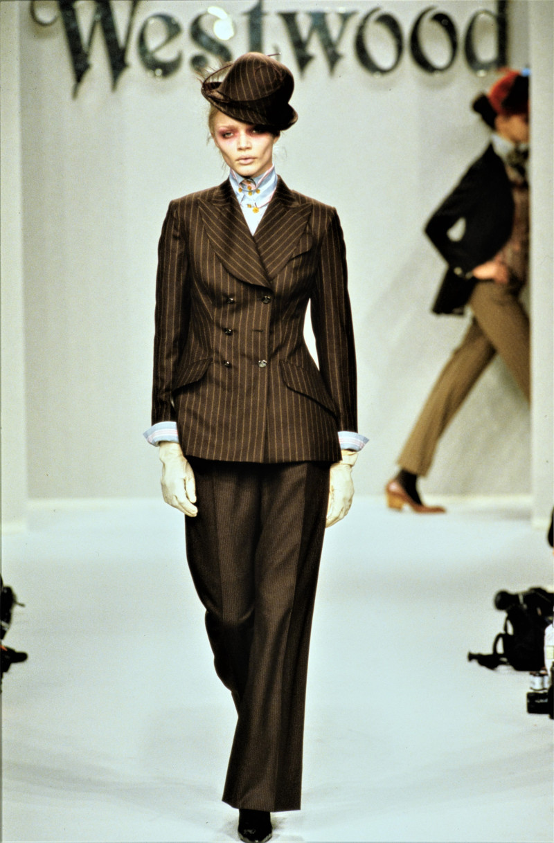 Jodie Kidd featured in  the Vivienne Westwood Red Label fashion show for Autumn/Winter 1996