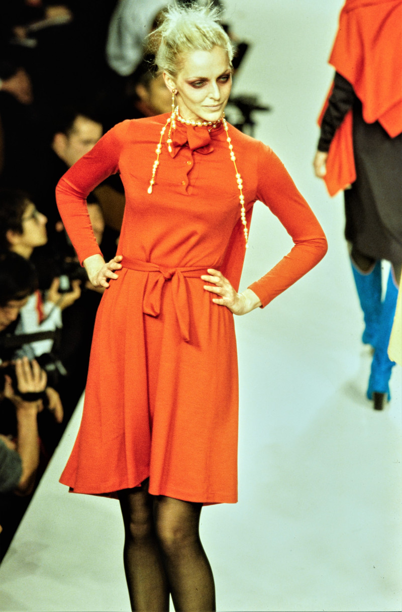 Simonetta Gianfelici featured in  the Vivienne Westwood Red Label fashion show for Autumn/Winter 1996