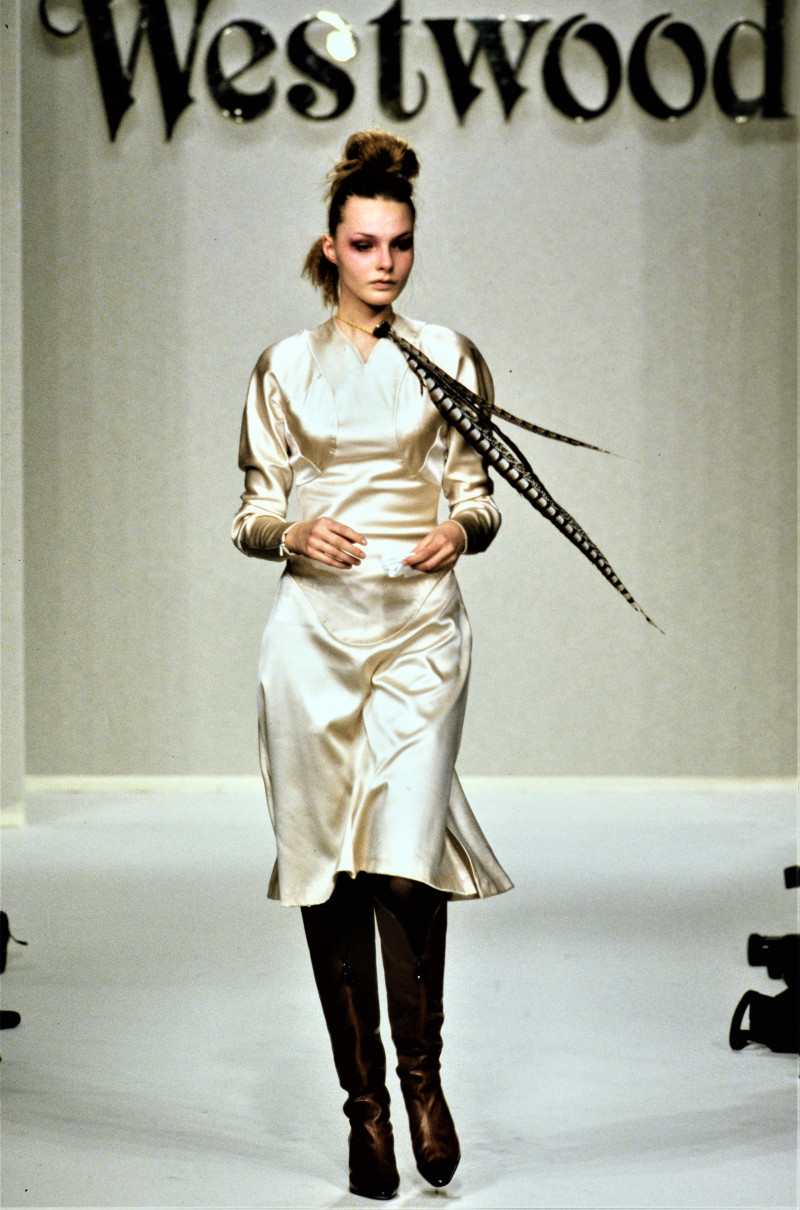 Carolyn Park-Chapman featured in  the Vivienne Westwood Red Label fashion show for Autumn/Winter 1996