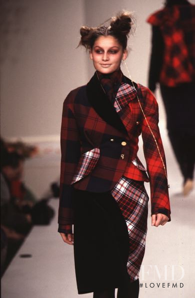 Laetitia Casta featured in  the Vivienne Westwood Red Label fashion show for Autumn/Winter 1996