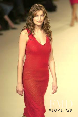 Laetitia Casta featured in  the Adolfo Dominguez fashion show for Autumn/Winter 2000