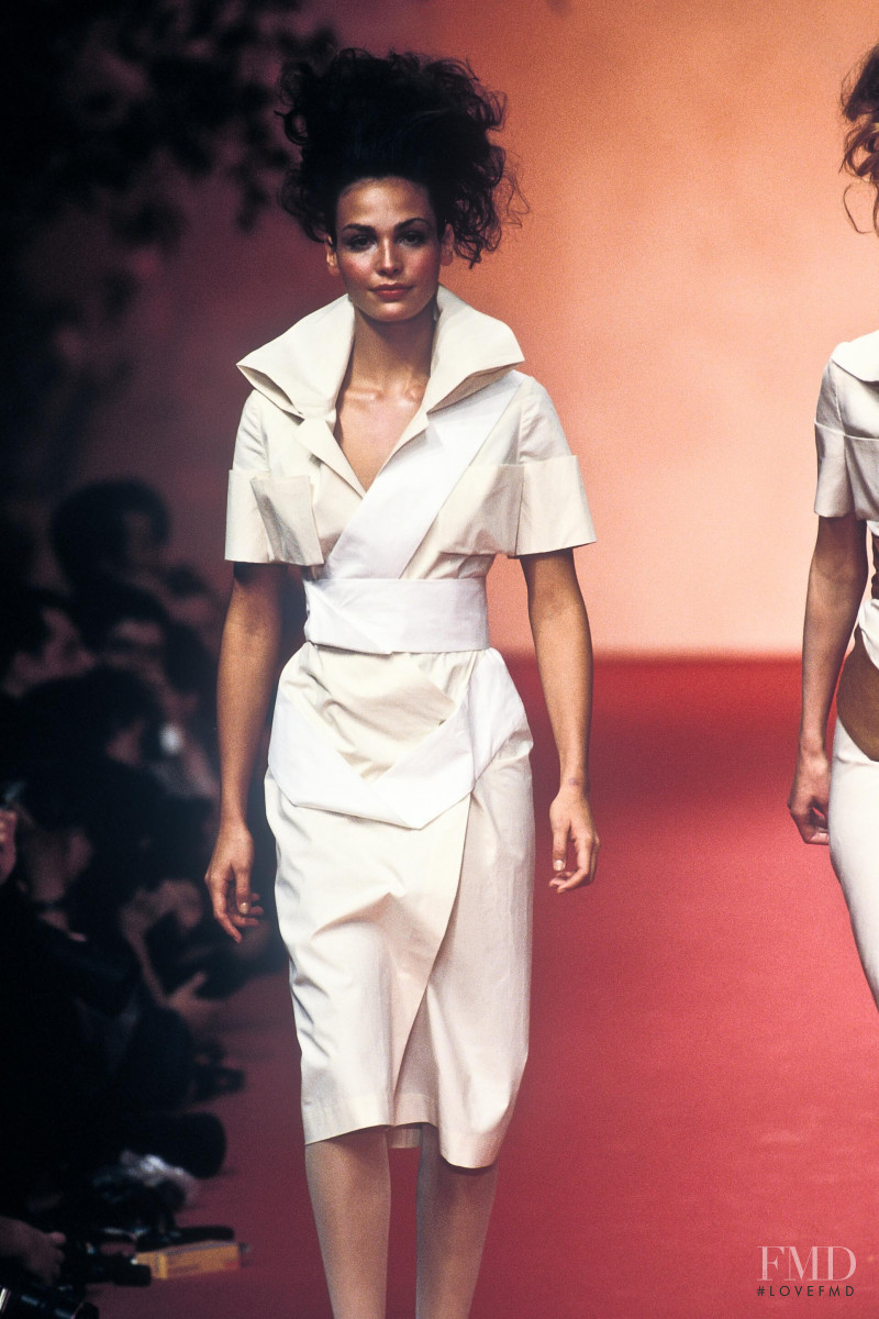 Ines Sastre featured in  the Vivienne Westwood Red Label fashion show for Spring/Summer 1997