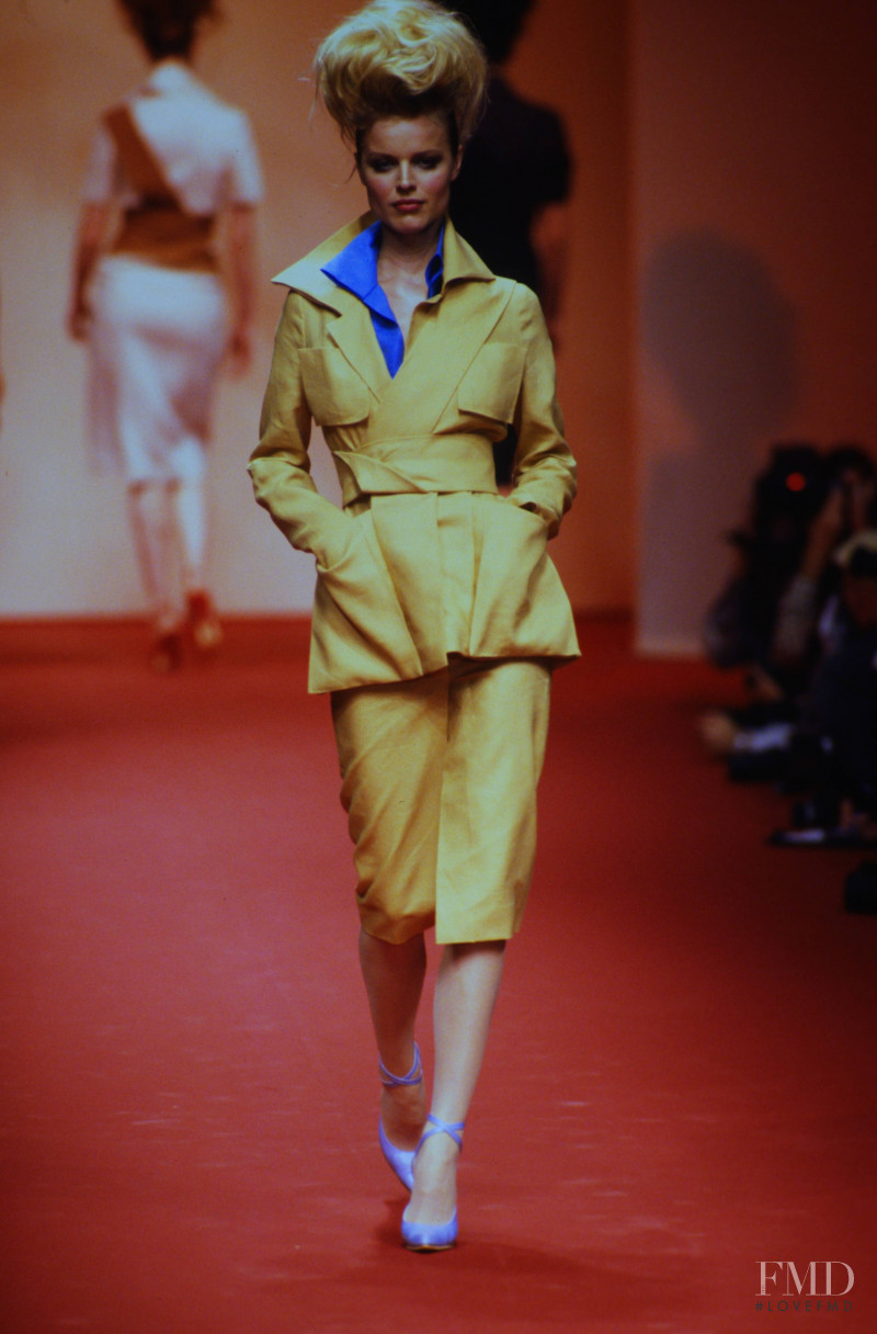 Eva Herzigova featured in  the Vivienne Westwood Red Label fashion show for Spring/Summer 1997