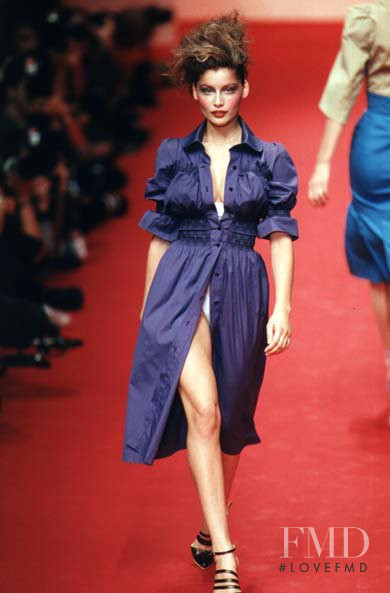 Laetitia Casta featured in  the Vivienne Westwood Red Label fashion show for Spring/Summer 1997