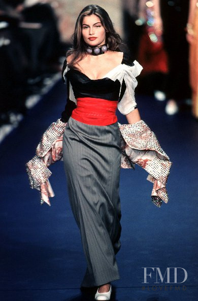 Laetitia Casta featured in  the Vivienne Westwood Red Label fashion show for Spring/Summer 1999