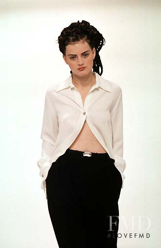 Guinevere van Seenus featured in  the Chanel fashion show for Spring/Summer 1998