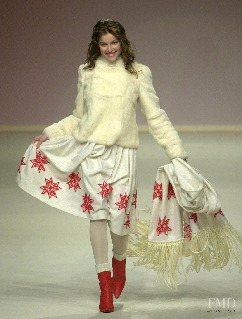 Laetitia Casta featured in  the Mafecco fashion show for Autumn/Winter 2000