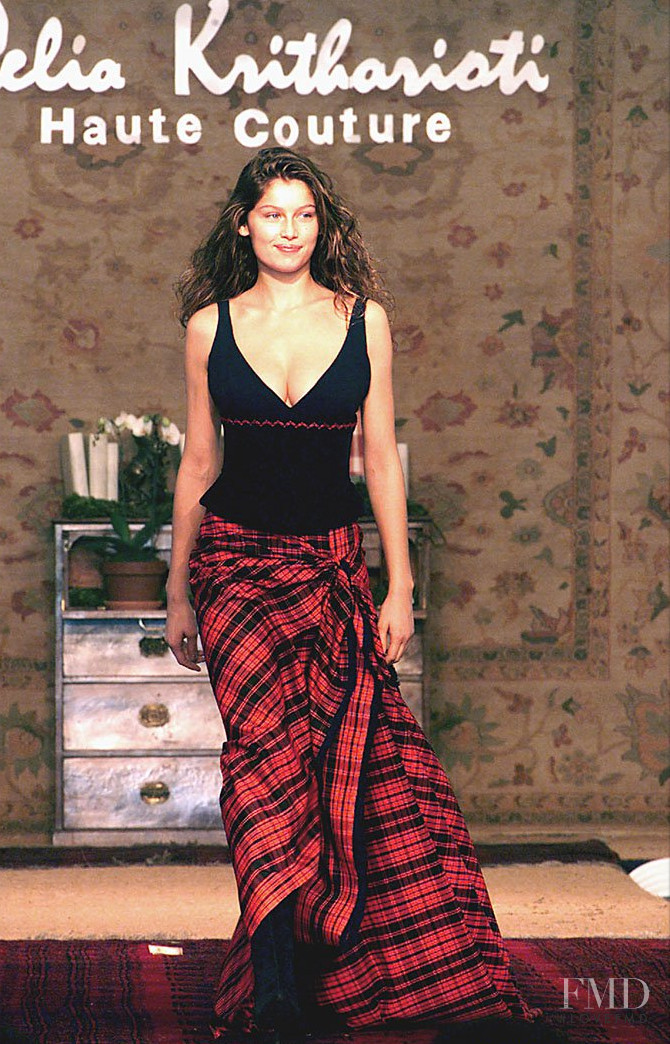 Laetitia Casta featured in  the Celia Kritharioti fashion show for Autumn/Winter 2000